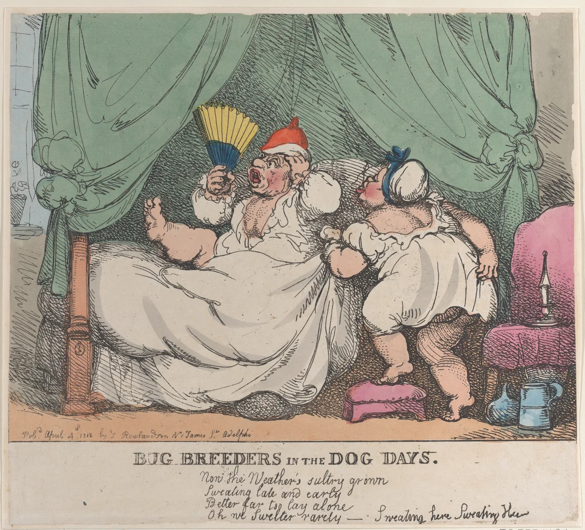 Bug Breeders in the Dog Days by Thomas Rowlandson, print, 1812