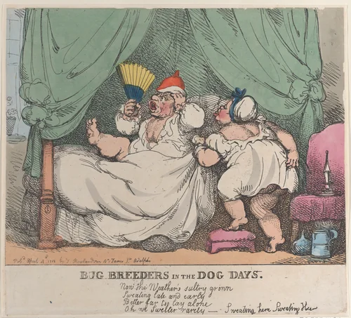 Bug Breeders in the Dog Days by Thomas Rowlandson, print, 1812