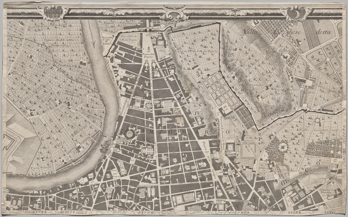 Nuova pianta di Roma data in luce da Giambattista Nolli l’anno MDCCXLVII, known as La Pianta Grande di Roma by Giovanni Battista Nolli, print, 1748