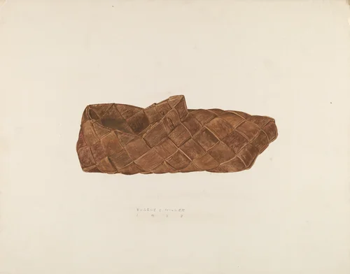 Birch Bark Shoe by Eugene C. Miller, index of american design, 1938
