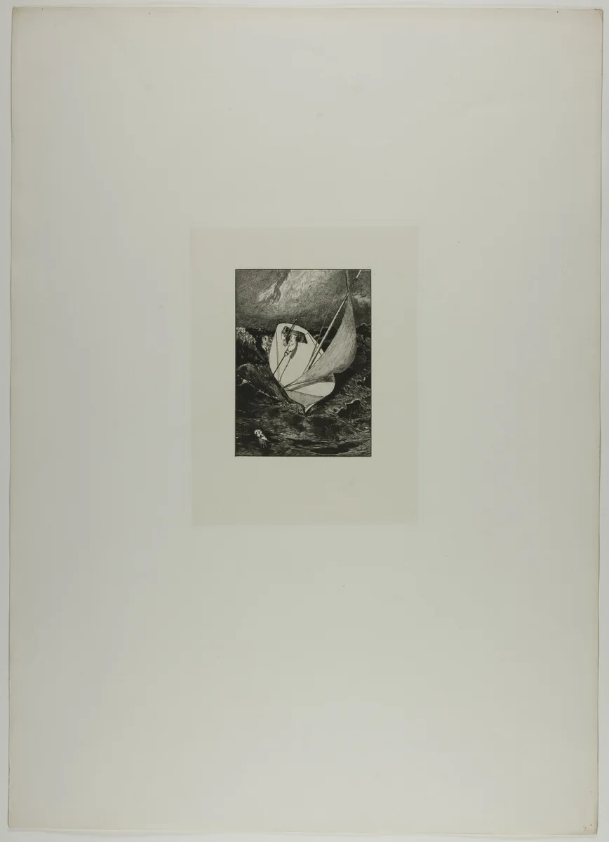 Rescue, plate four from A Glove by Max Klinger, print, 1881