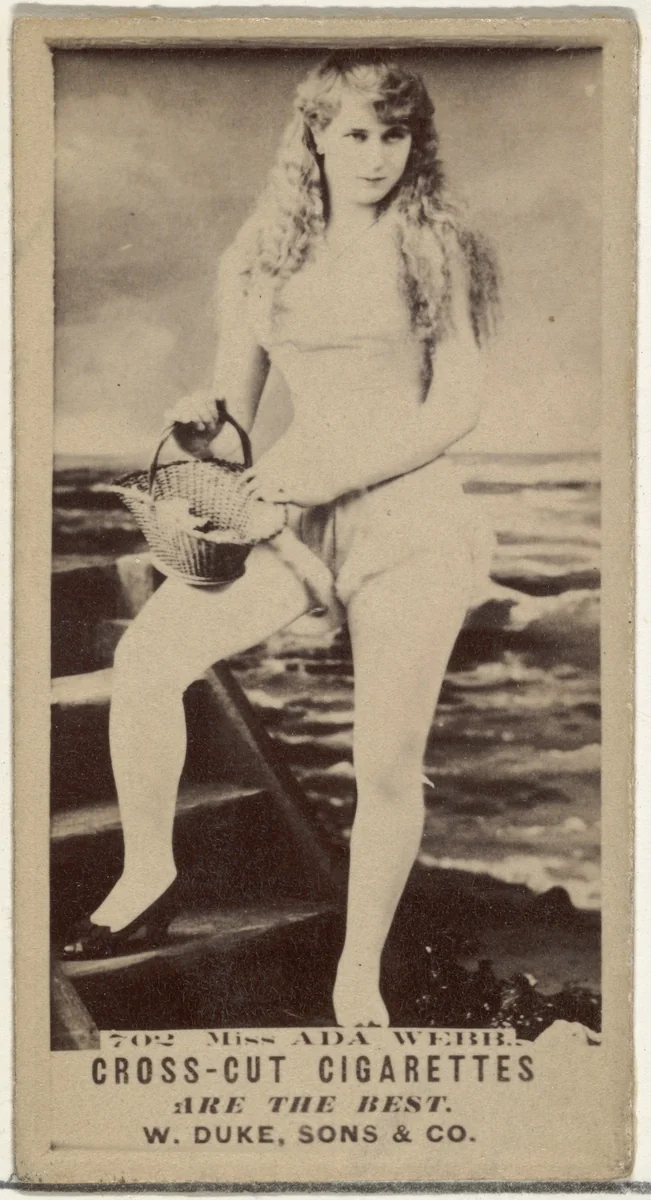 Card Number 702, Ada Webb, from the Actors and Actresses series (N145-3) issued by Duke Sons & Co. to promote Cross Cut Cigarettes by W. Duke, Sons & Co., photograph, 1880-1889