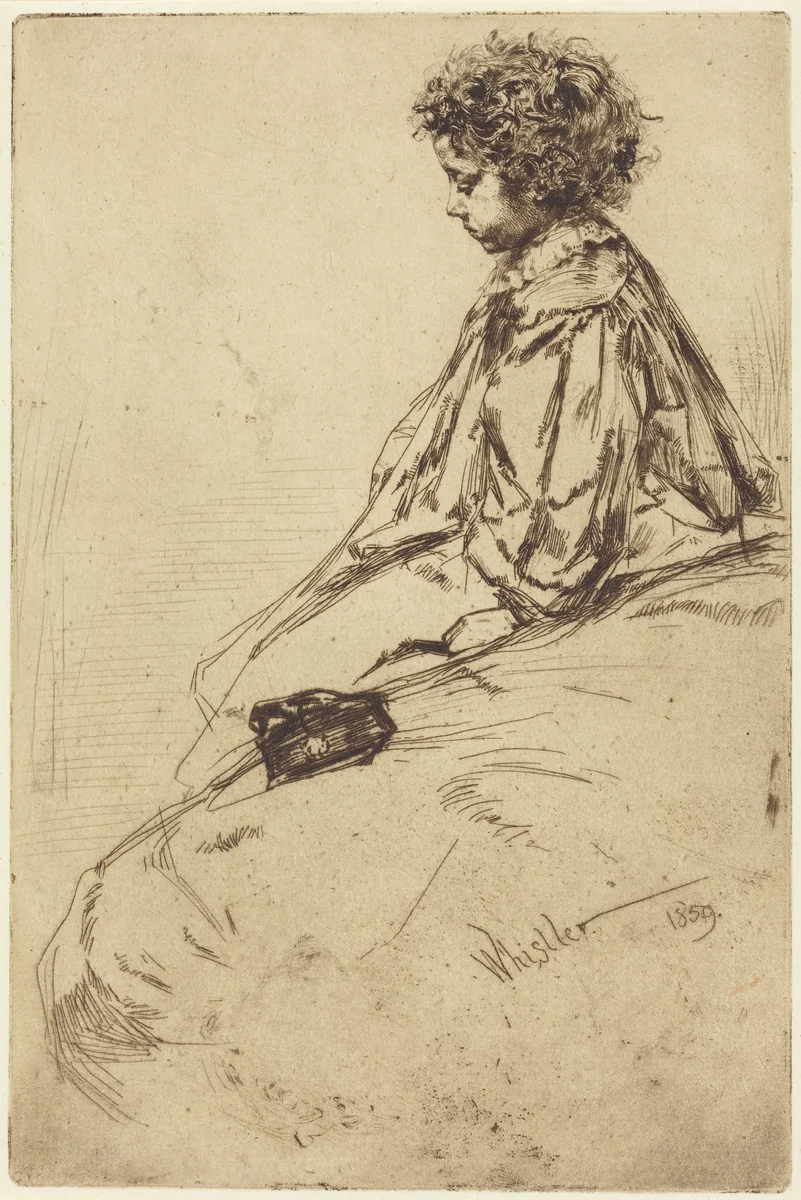 Bibi Lalouette by James McNeill Whistler, print, 1859