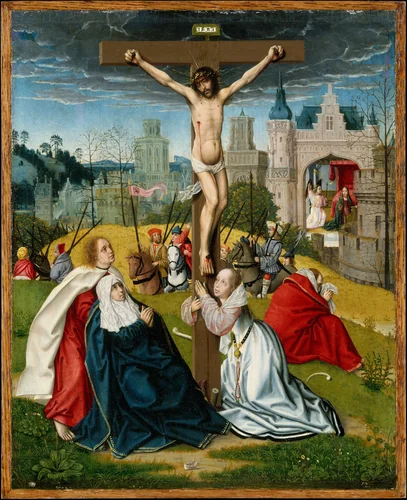 The Crucifixion by Jan Provoost, painting, 1490-1500