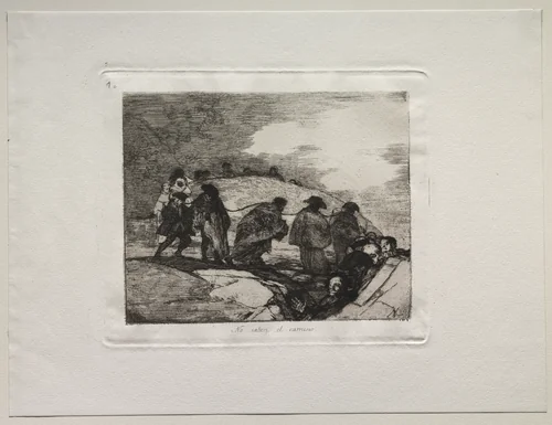 The Horrors of War: They Do Not Know The Way by Francisco de Goya, print, 1810-1820