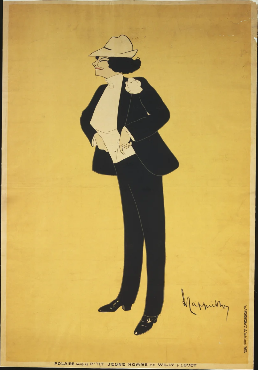 Polaire Dans Le P'tit Jeune Homme de Willy & Luvet by Leonetto Cappiello, design, 1900