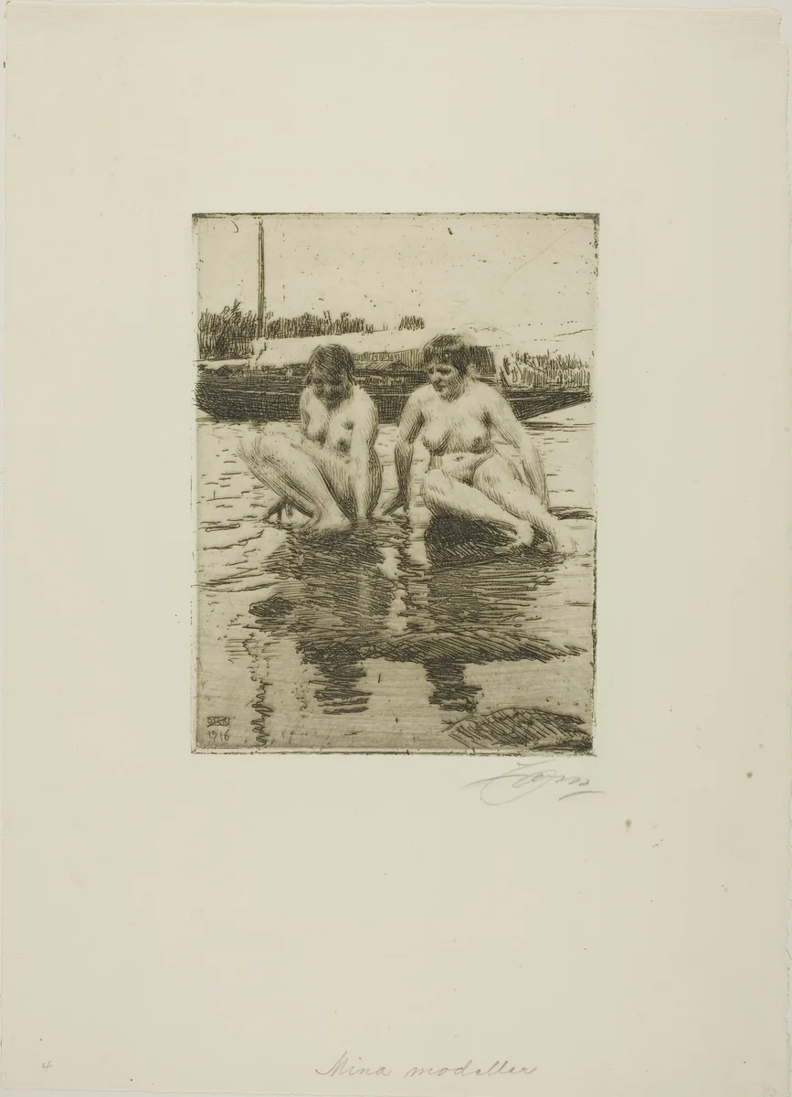 My Models by Anders Zorn, print, 1916