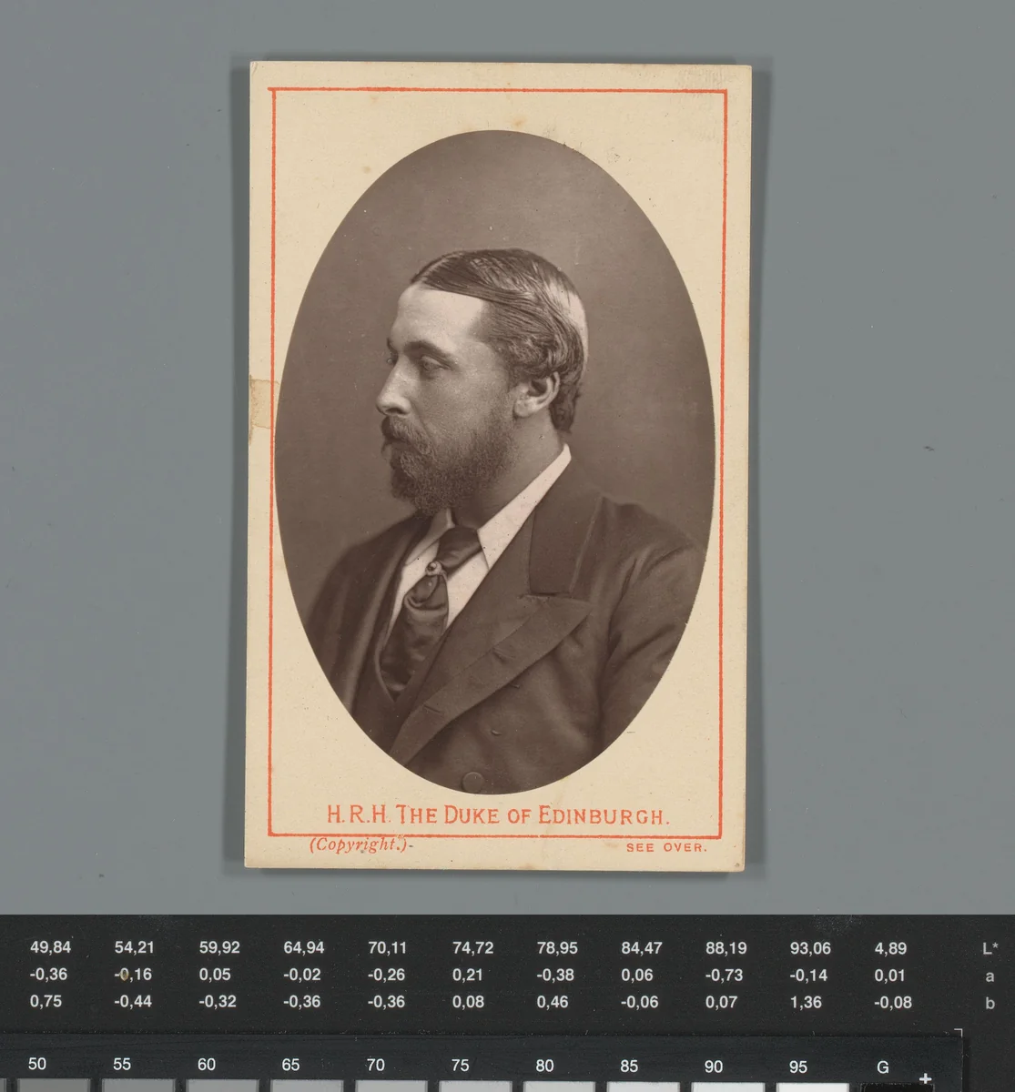 Portret van Alfred van Saksen-Coburg en Gotha met reclame voor kleding van E. Moses & Son, Londen by anonymous, photograph, 1860-1900