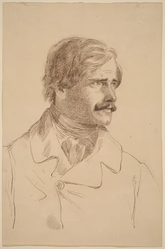 The Artist's Brother - Richard Greenough (?) by Horatio Greenough, drawing, 1850