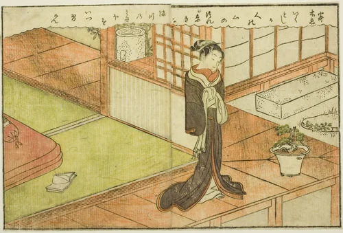 Double-page Illustration from Vol. 2 of "Picture Book of Spring Brocades (Ehon haru no nishiki)" by Suzuki Harunobu (鈴木春信), print, 1771