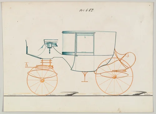 Clarence # 682 by Brewster & Co., drawing, 1850-1870