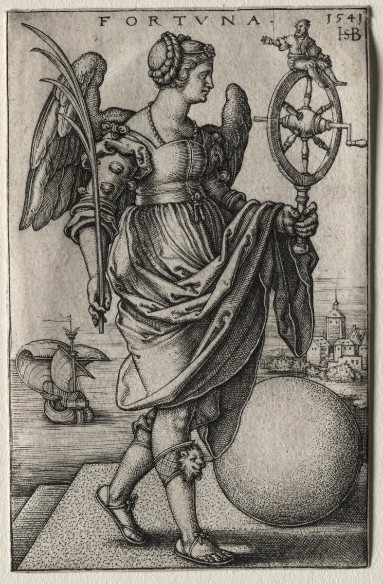 Fortune by Hans Sebald Beham, print, 1541