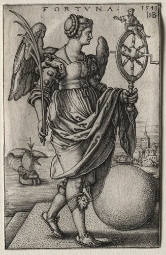 Fortune by Hans Sebald Beham, print, 1541