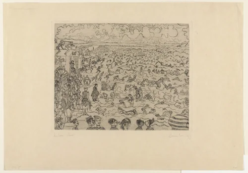 The Baths at Ostend (Les Bains à Ostende) by James Ensor, print, 1899