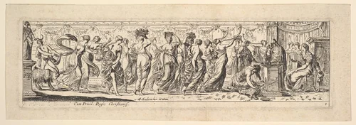 Bacchanal by Pierre Brebiette, print, 1615-1642