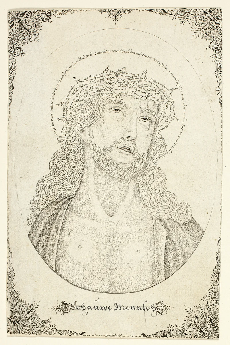 Man of Sorrows by Johann Michael Püchler, print, 1679-1709
