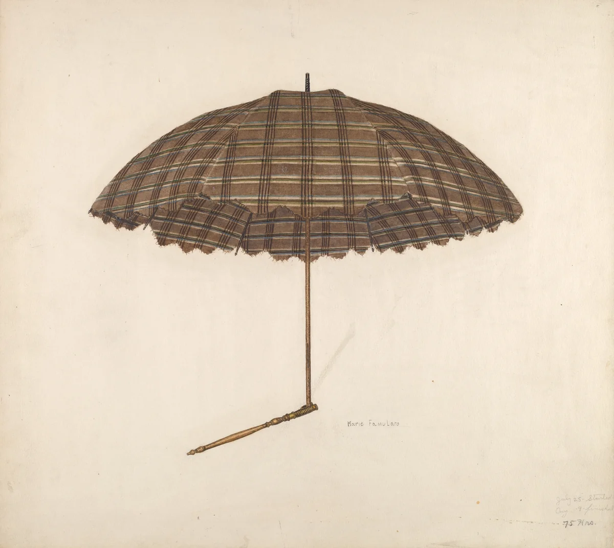 Parasol by Marie Famularo, index of american design, 1939