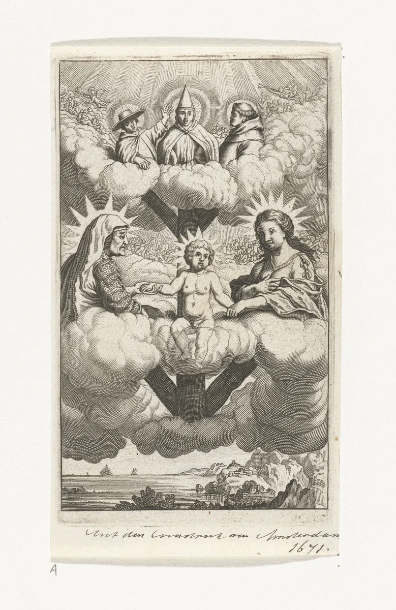 Anna te Drieën by anonymous, print, 1671