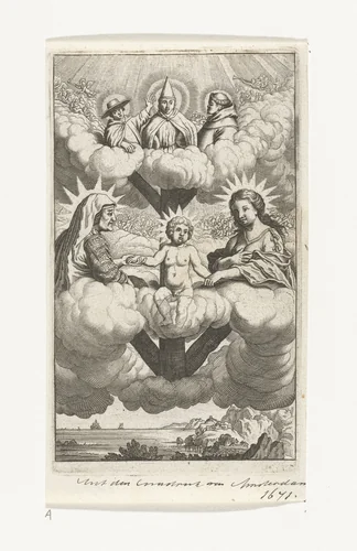 Anna te Drieën by anonymous, print, 1671