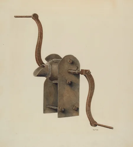 Metal Grits Grinder by Ray Price, index of american design, 1939