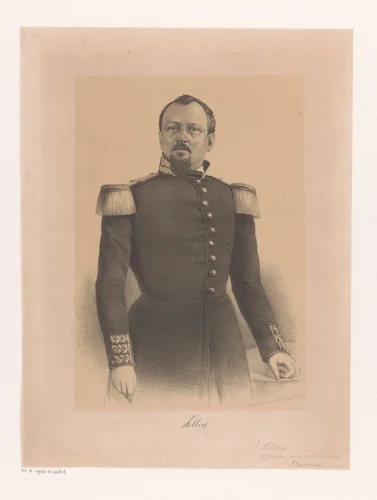 Portret van de heer Keller by anonymous, print, 1847-1865