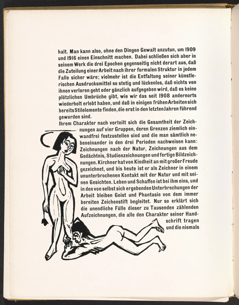 In-text plate from Kirchner Zeichnungen (Kirchner Drawings) by Ernst Ludwig Kirchner, volume, 1925