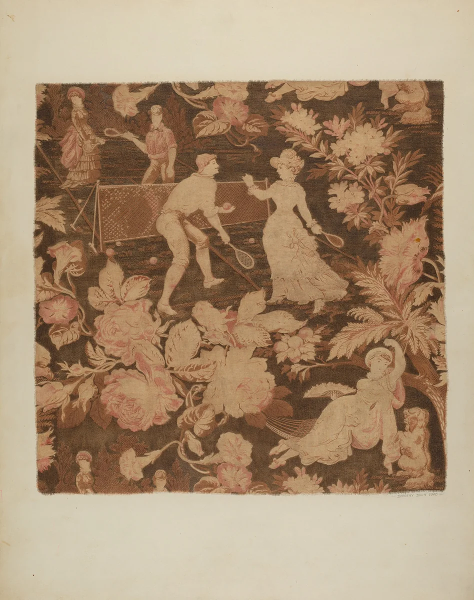 Printed Textile by Dorothy Dwin, index of american design, 1940