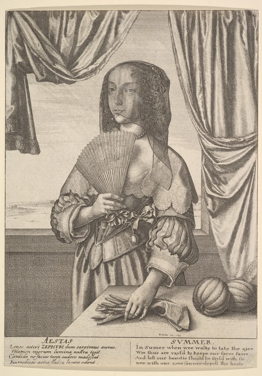 Aestas - Summer by Wenceslaus Hollar, print, 1641