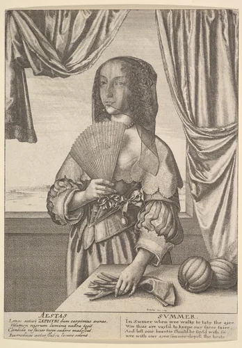 Aestas - Summer by Wenceslaus Hollar, print, 1641