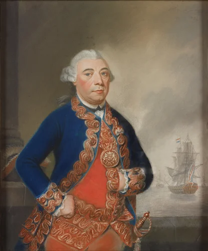 Portrait of Johan Arnold Zoutman (1724-1793) by Pieter Frederik de la Croix, pastel, 1781