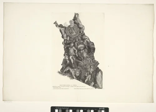 Gewelfdecoratie uit Pallazzo Barberini by anonymous, print, 1692-1762