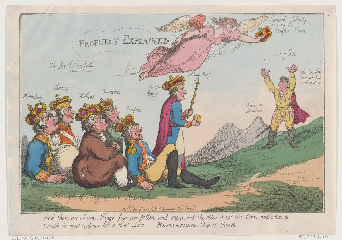 Prophecy Explained by Thomas Rowlandson, print, 1808