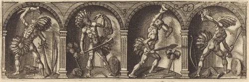 Les divers pourtraicts et figures IX by Master AD, print, 1600