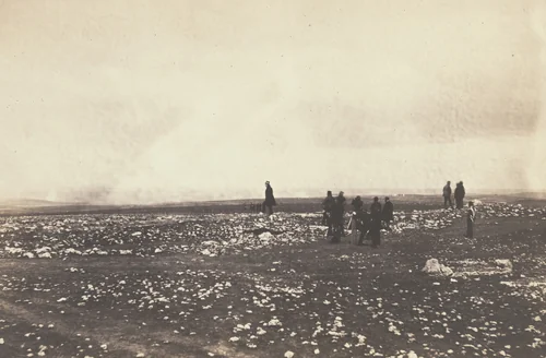Officers on the Lookout at Cathcart's Hill by Roger Fenton, photograph, 1855