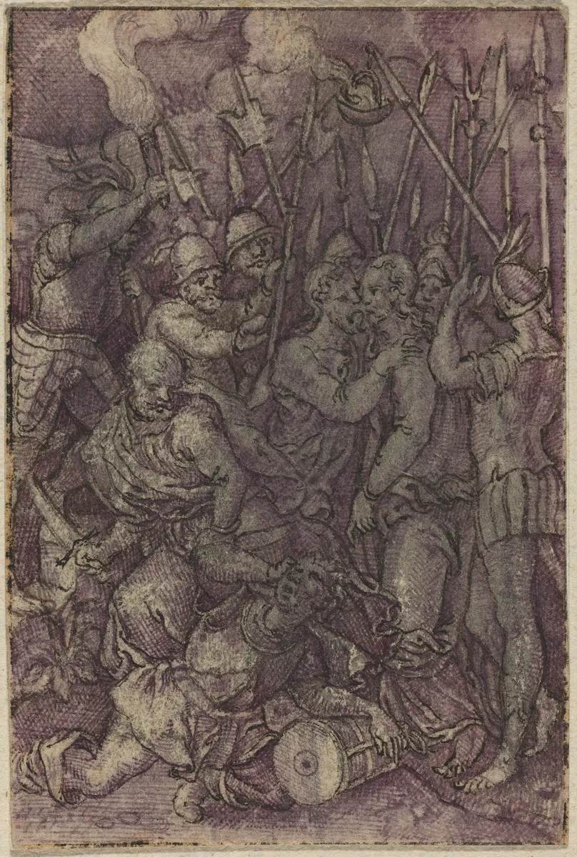 The Betrayal by Virgil Solis, drawing, 1514-1562
