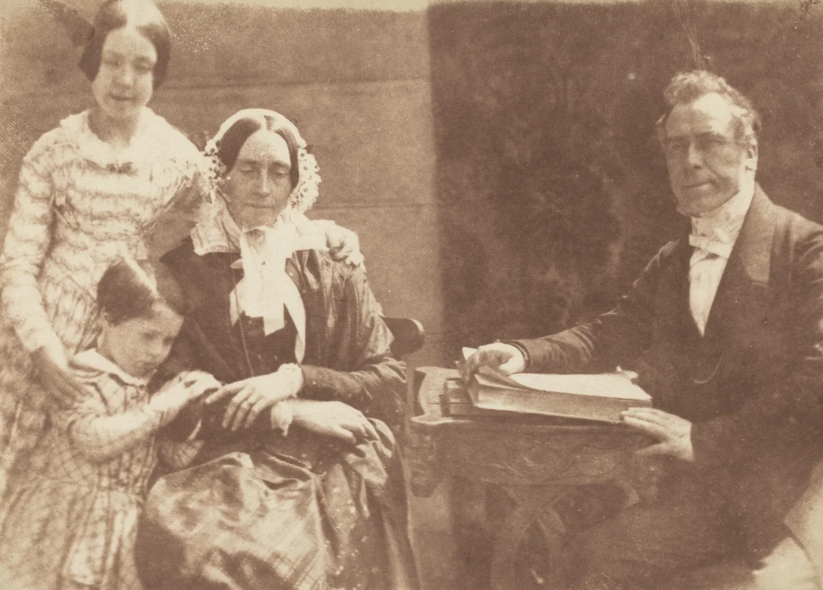 Rev Ebenezer Miller and family by David Octavius Hill, Robert Adamson, photograph, 1843-1847
