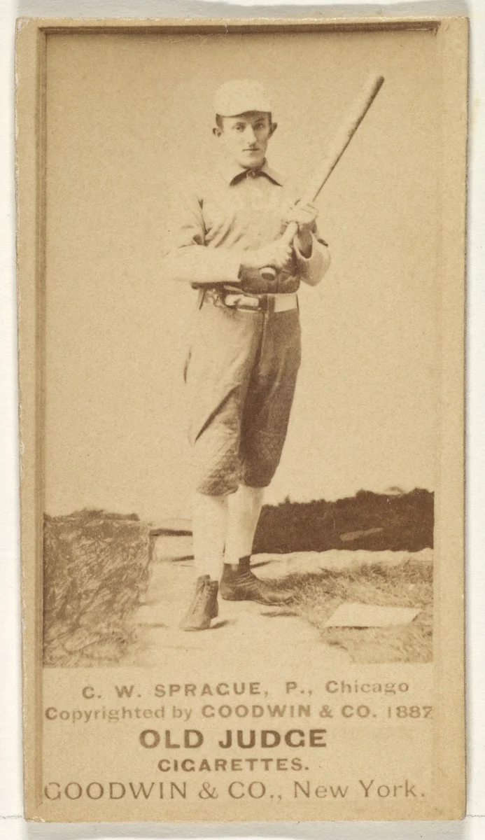 Sprague, Pitcher, Chicago, from the Old Judge series (N172) for Old Judge Cigarettes by Goodwin & Company, photograph, 1887