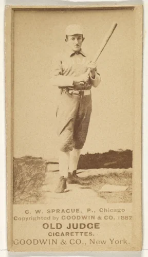 Sprague, Pitcher, Chicago, from the Old Judge series (N172) for Old Judge Cigarettes by Goodwin & Company, photograph, 1887