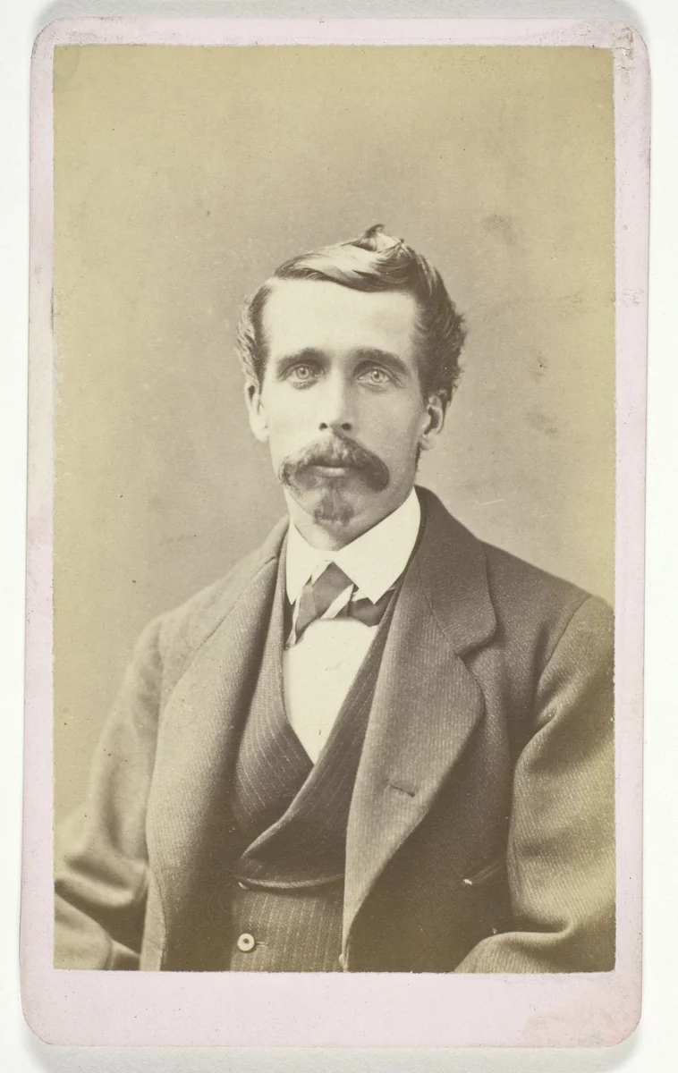 Untitled (Portrait of Man with Large Mustache) by Jas W. Turner, photograph, 1850-1899