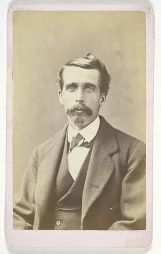 Untitled (Portrait of Man with Large Mustache) by Jas W. Turner, photograph, 1850-1899