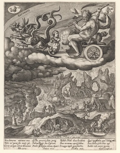 Saturnus by Crispijn van de Passe, print, 1589-1611