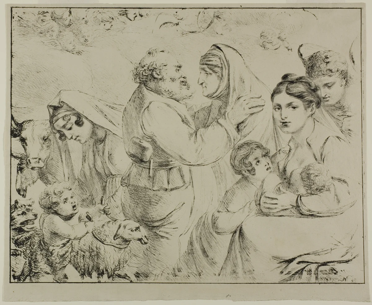 Allegory of Maternal Felicity by Dominique Vivant Denon, print, 1817