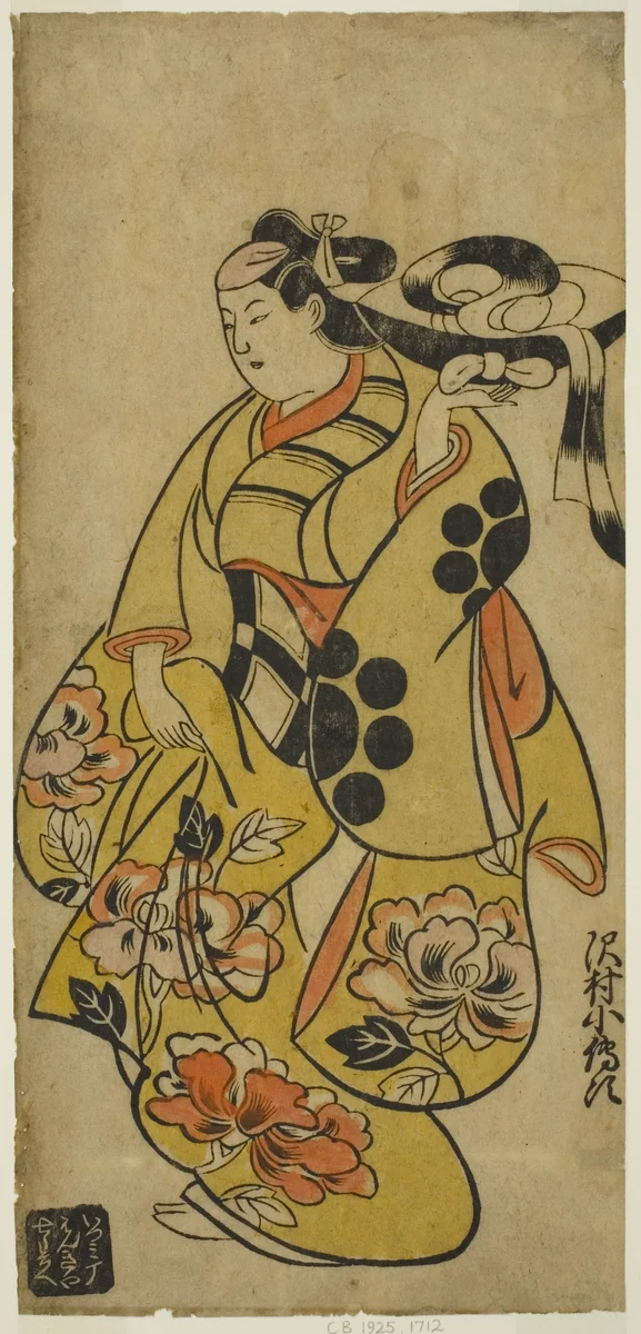 The Actor Sawamura Kodenji I by Torii Kiyonobu I (鳥居 清信), print, 1695-1705