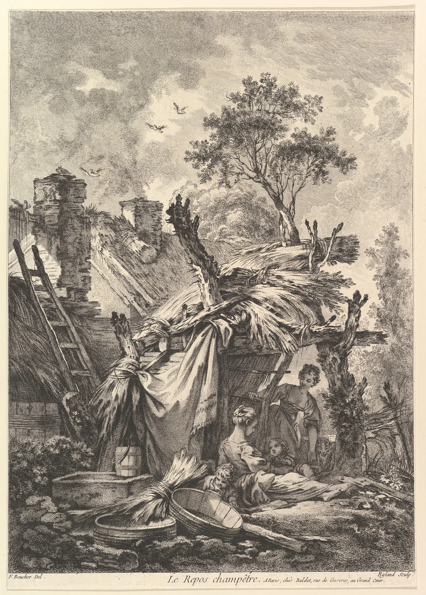 Rest in the Country by William Wynne Ryland, print, 1732-1783