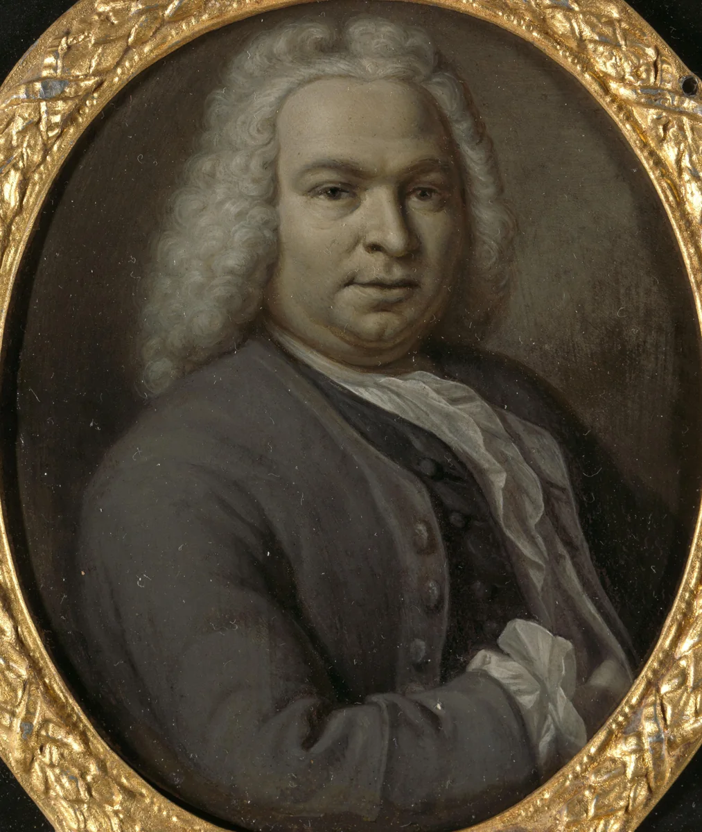 Portrait of Theodoor van Snakenburg (1695-1750). Leiden Jurist and Poet by Hieronymus van der Mij, painting, 1743