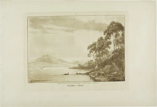 Pimble Meer, plate ten from Twelve Views in Wales by Paul Sandby, print, 1777