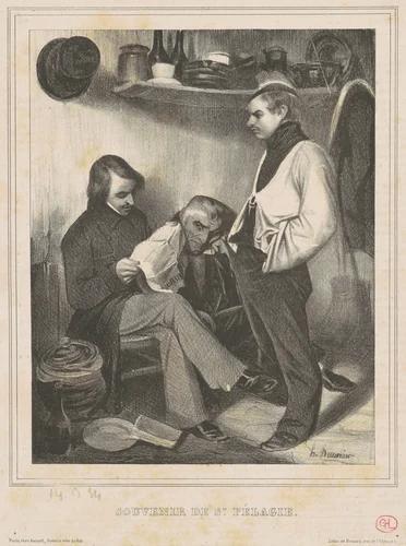 Souvenir de Ste. Pélagie by Honoré Daumier, print, 1834