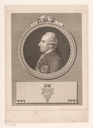 Portret van Camillo Marcolini by Friedrich Grögory, print, 1770-1788