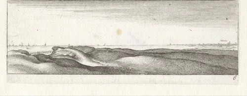 Duinen bij Naarden by Wenceslaus Hollar, print, 1627-1636
