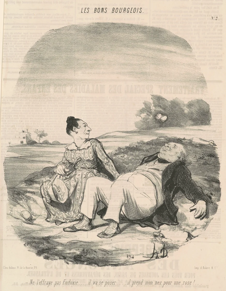 Ne l'effraye pas Eudoxie... by Honoré Daumier, print, 1846
